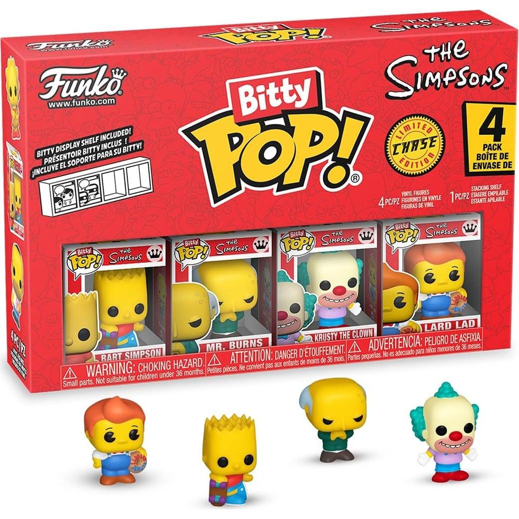Funko Pop! Bitty Simpsons - Bart, Burns, Krusty y Figura Misteriosa