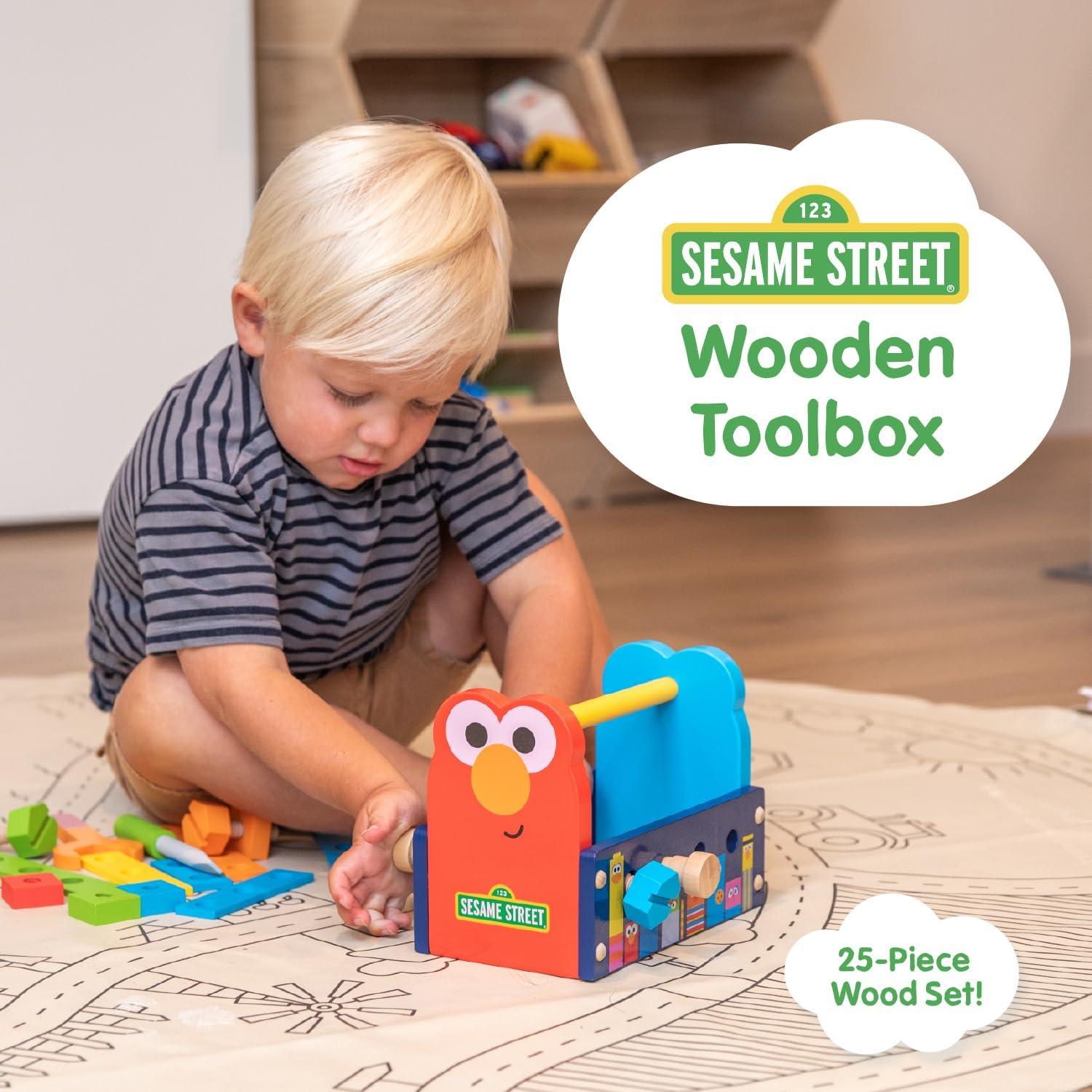 Caja de Herramientas de Madera Sesame Street 25 Piezas