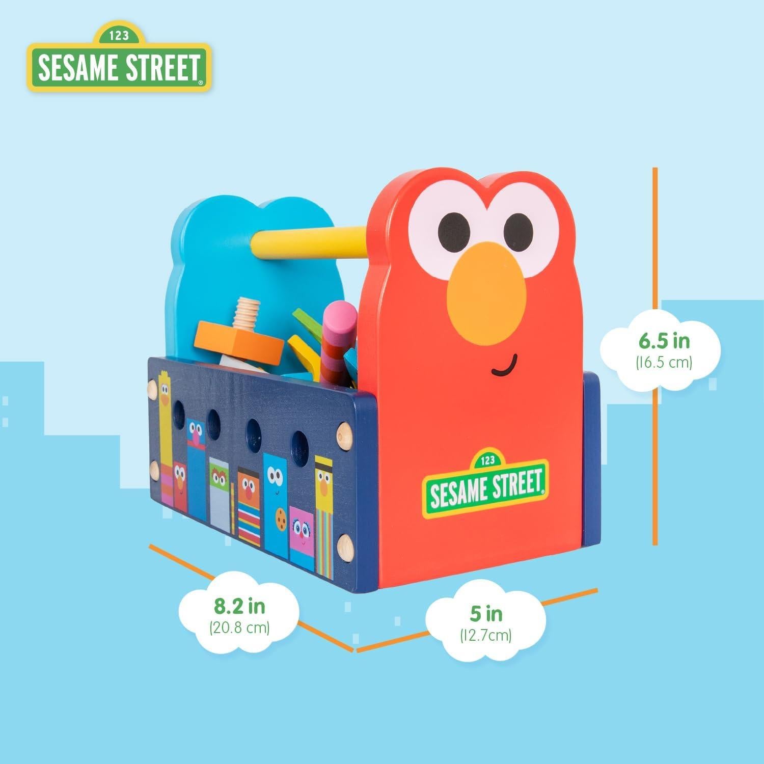 Caja de Herramientas de Madera Sesame Street 25 Piezas