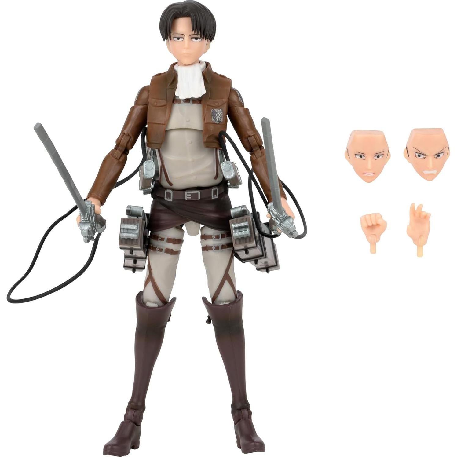 Figura de acción Total Anime Levi - 16.51 cm, Ataque de los Titanes