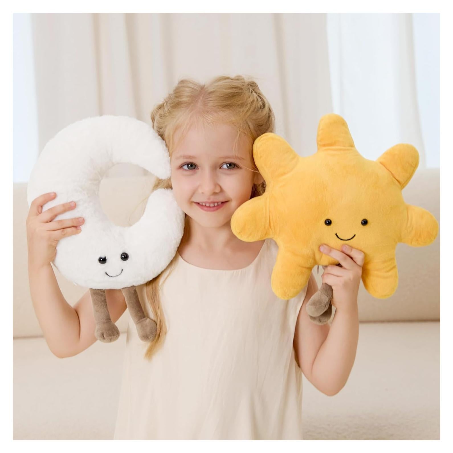 XYG® Set de Peluches Sol y Luna 33 cm - Juguetes Suaves