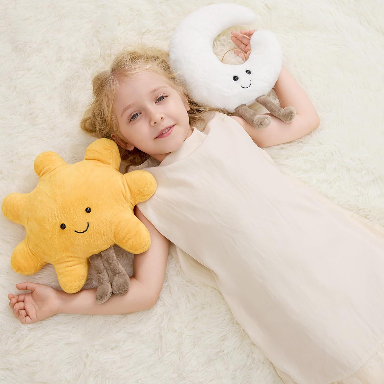 XYG® Set de Peluches Sol y Luna 33 cm - Juguetes Suaves