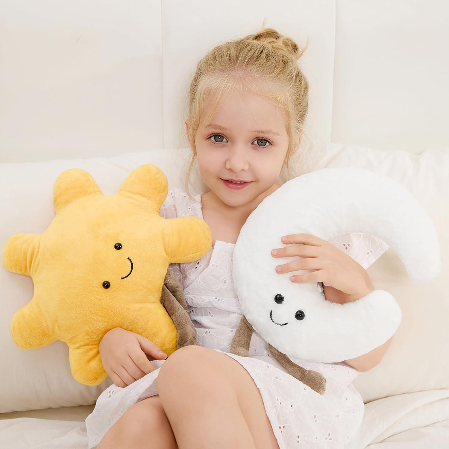 XYG® Set de Peluches Sol y Luna 33 cm - Juguetes Suaves