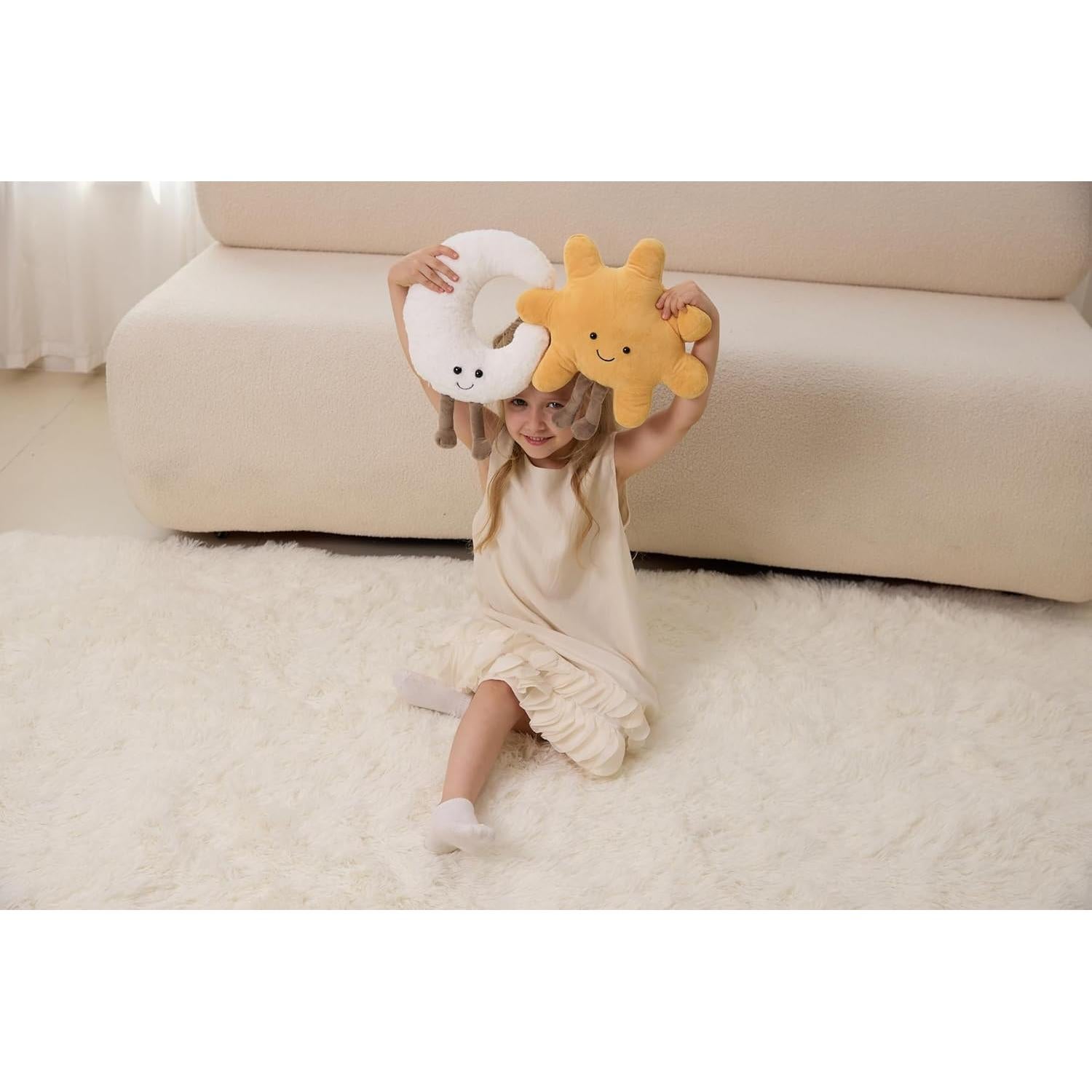 XYG® Set de Peluches Sol y Luna 33 cm - Juguetes Suaves