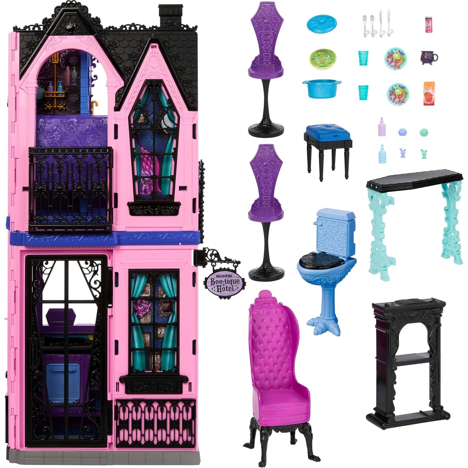 Casa de Muñecas Hotel Boo-tique Mattel con 13 Accesorios