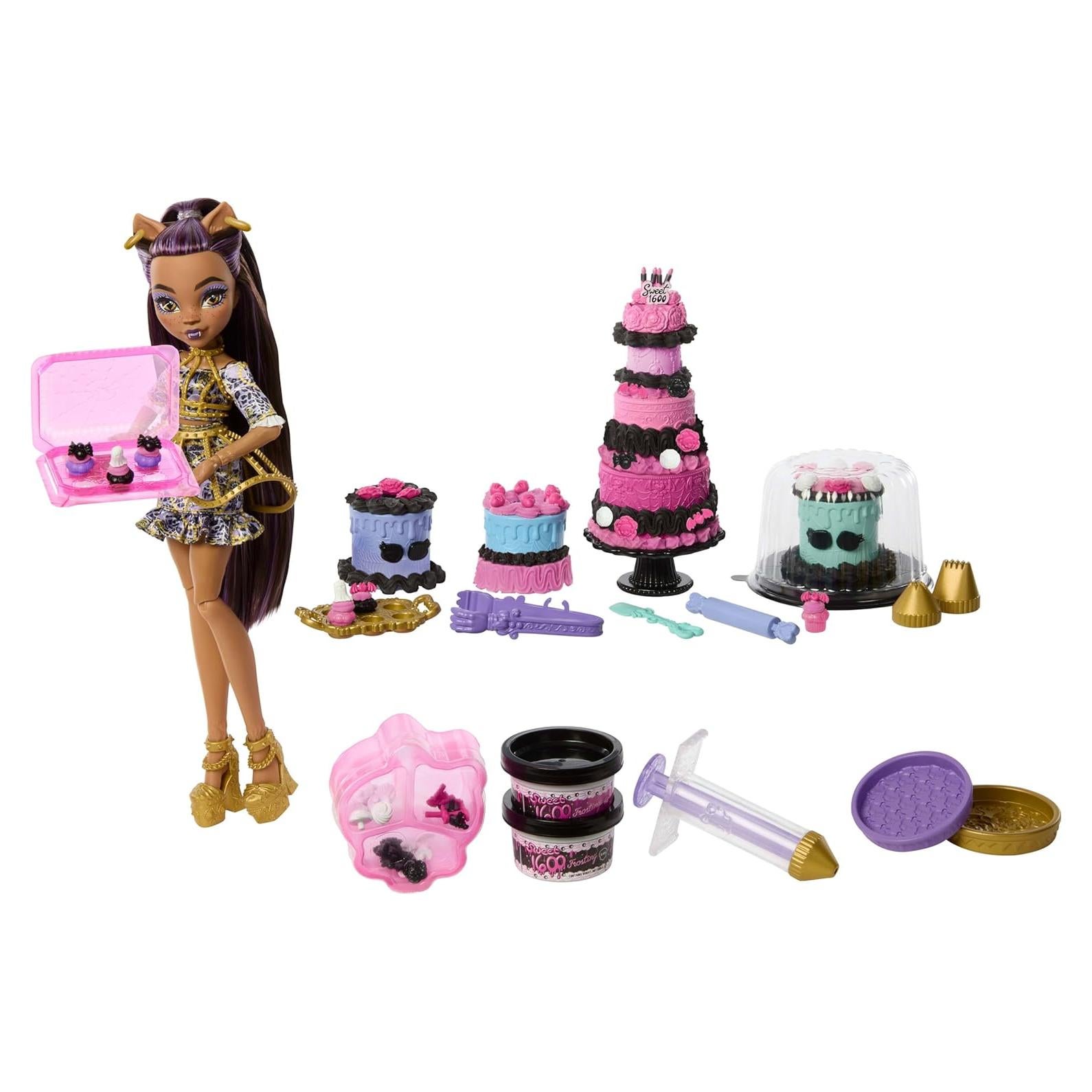 Kit de Pastel de Cumpleaños Monster High Clawdeen Wolf 20 Accesorios