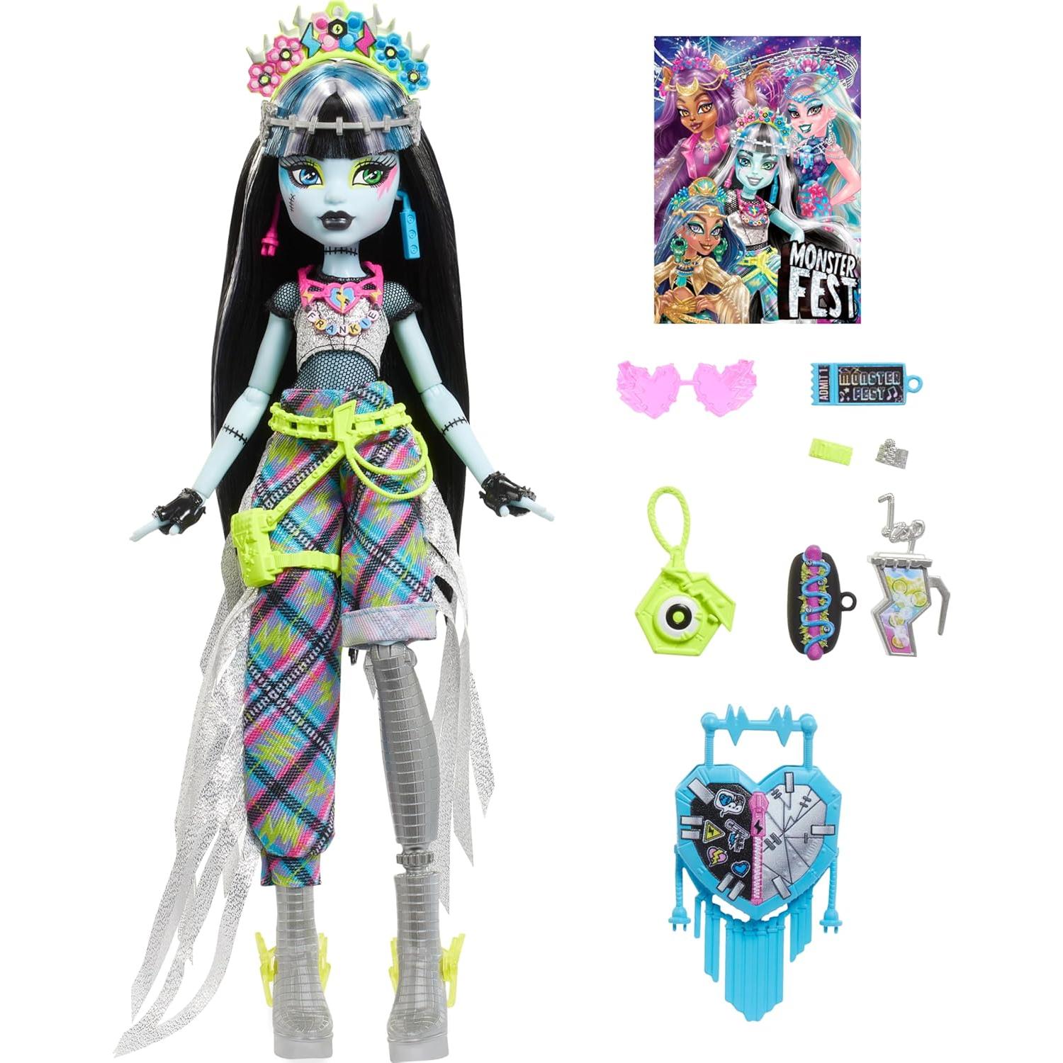 Muñeca Monster High Frankie Stein Monster Fest con accesorios