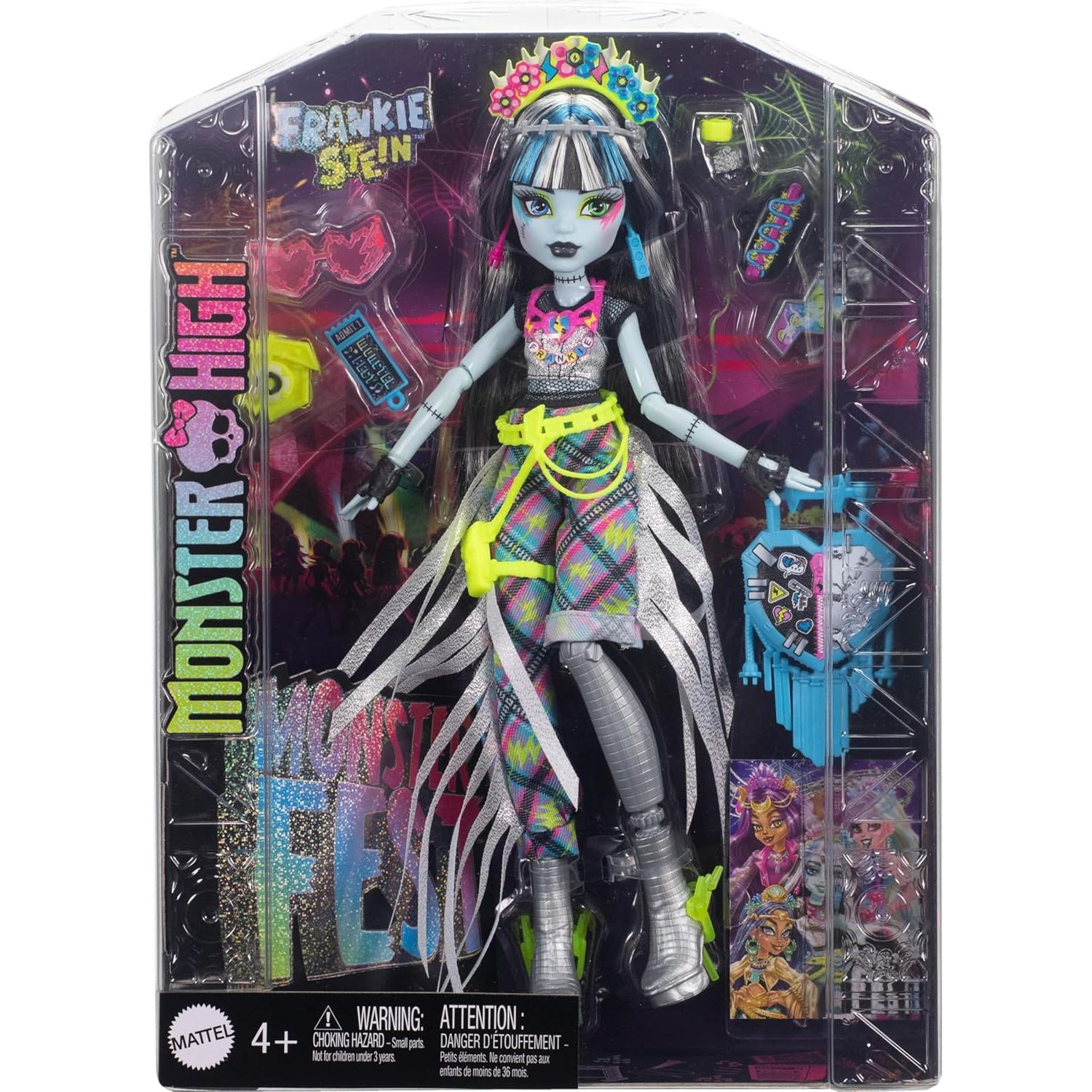 Muñeca Monster High Frankie Stein Monster Fest con accesorios
