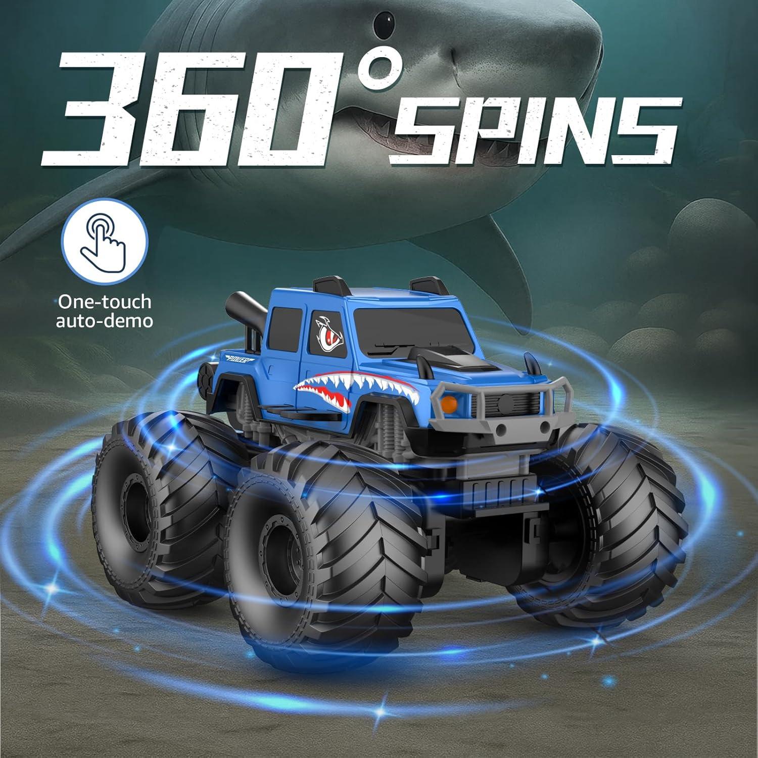 Camión RC NQD 4x4 Anfibio Azul a Prueba de Agua 360°