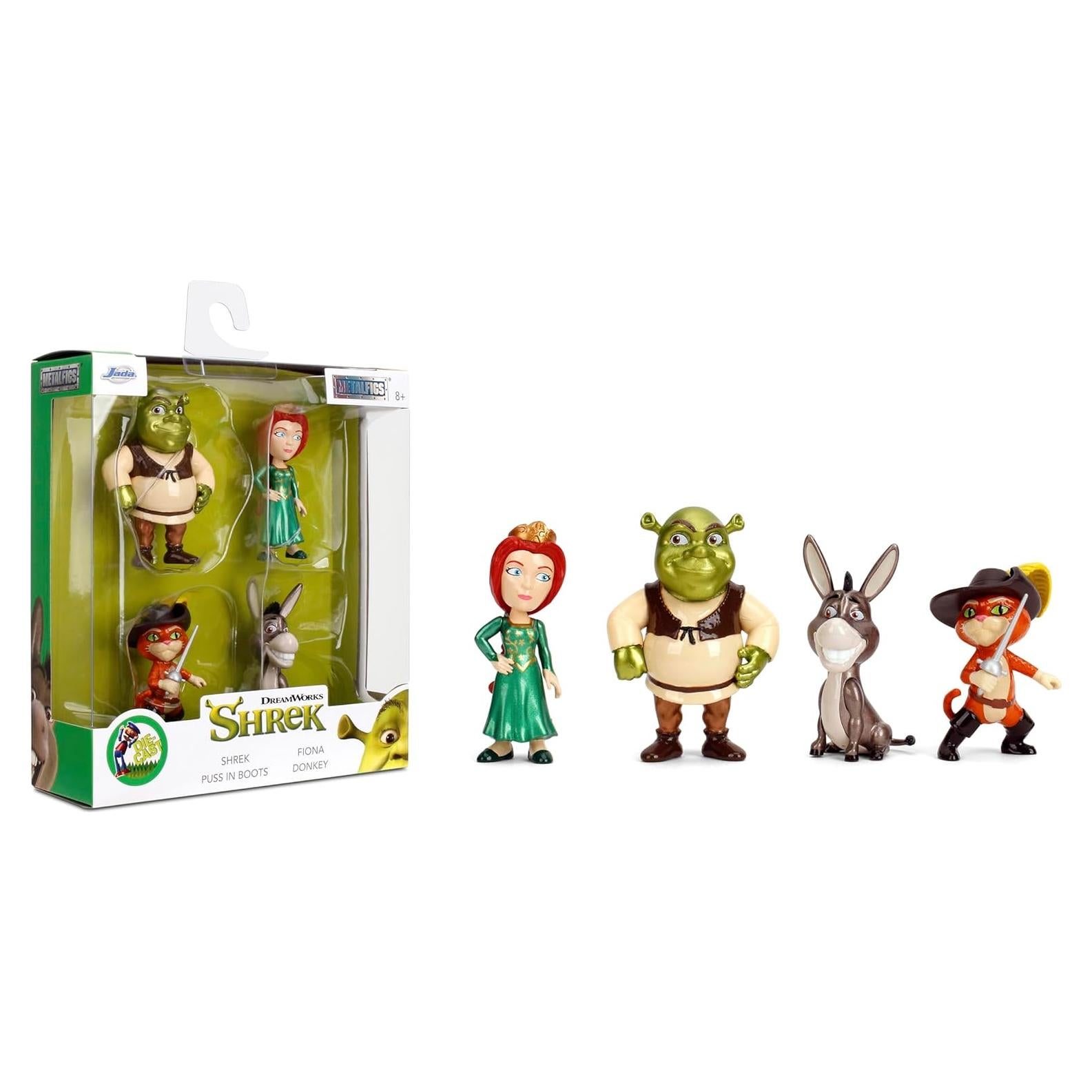 Figuras Coleccionables Shrek Jada Toys 4-Pack Metal 6.35 cm