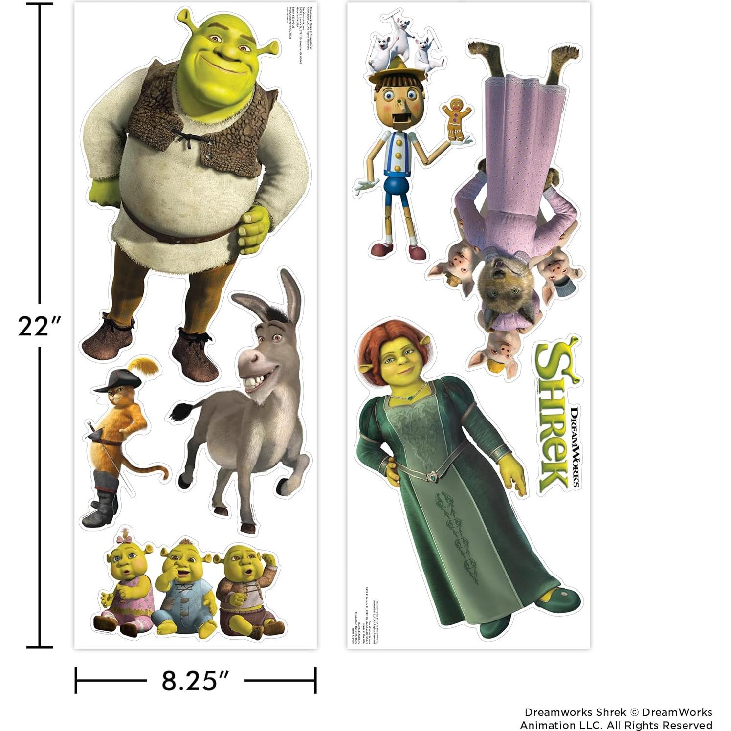 Calcomanías de Pared DreamWorks Shrek - Set de 8 Stickers