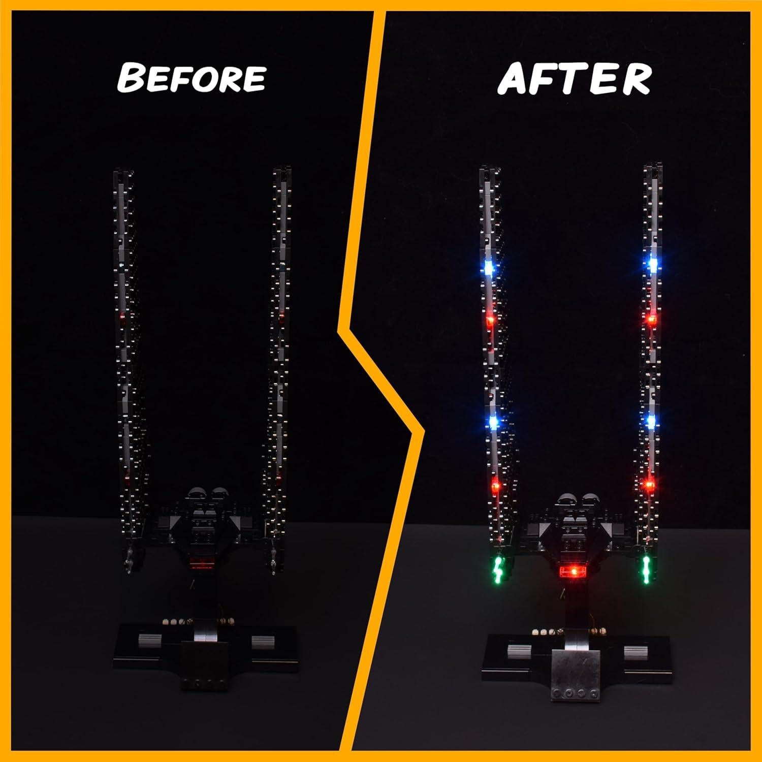 Kit de Iluminación LED LightGo para Nave Kylo Ren Compatible Lego