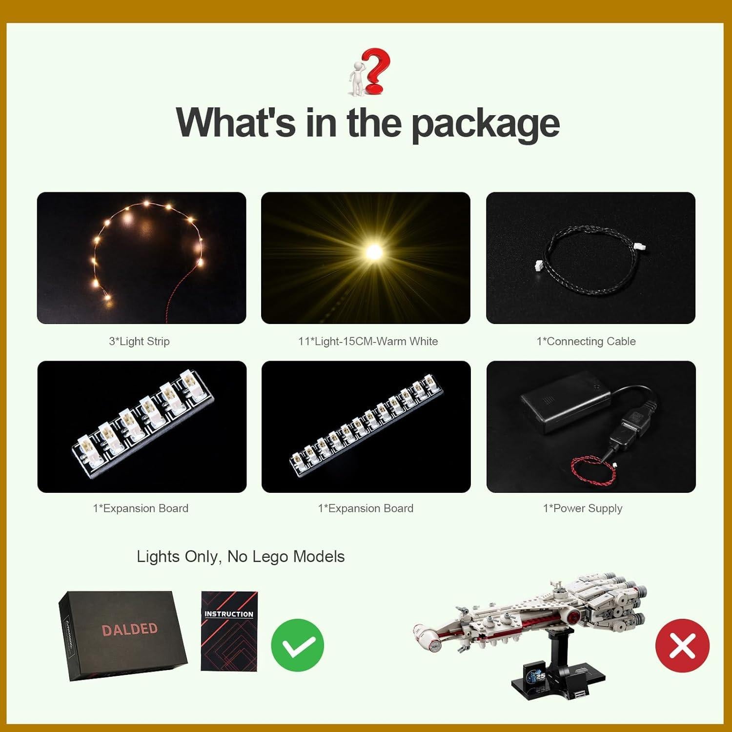 Kit de Iluminación LED DALDED para Lego 75376 Star Wars