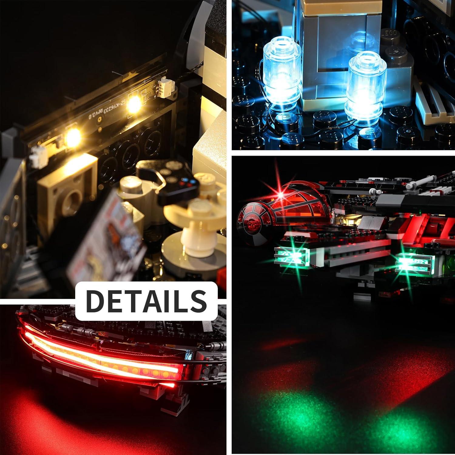 Kit de Luz LED Kyglaring para Lego 75389 Dark Falcon