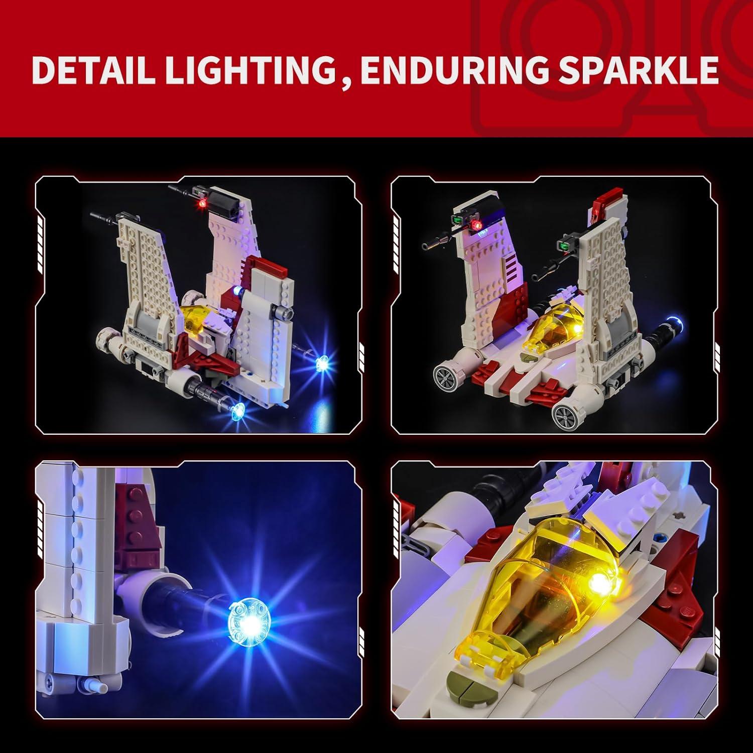 Kit de Luz LED BRIKSMAX 75432 para LEGO V-19 Torrent