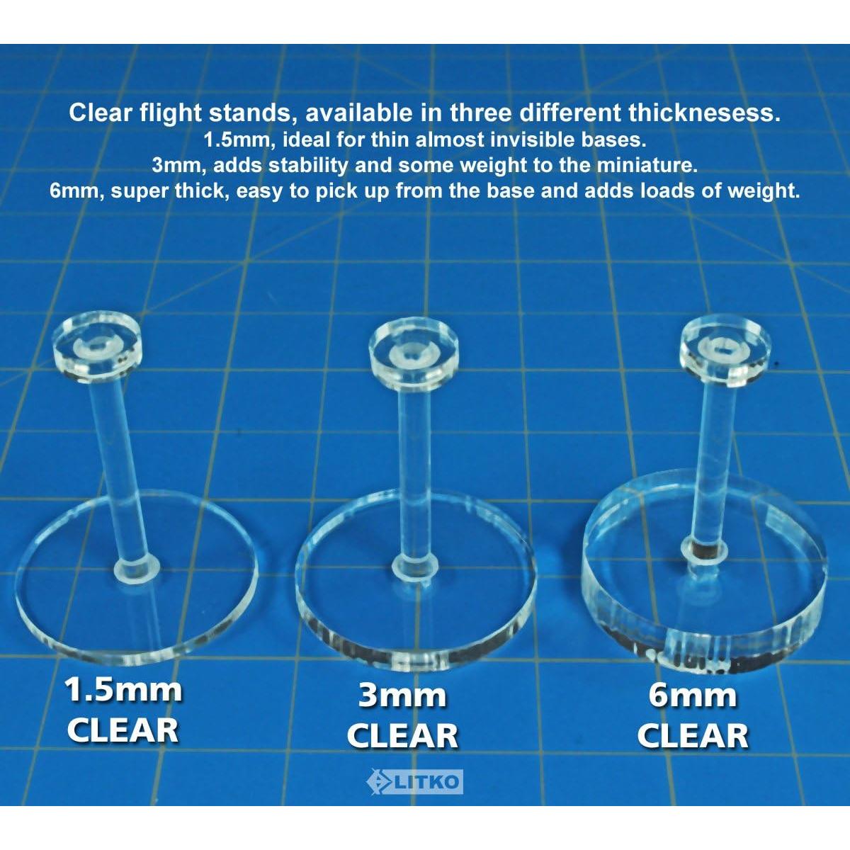 Soportes de Vuelo LITKO 27mm Transparentes - Paquete de 10