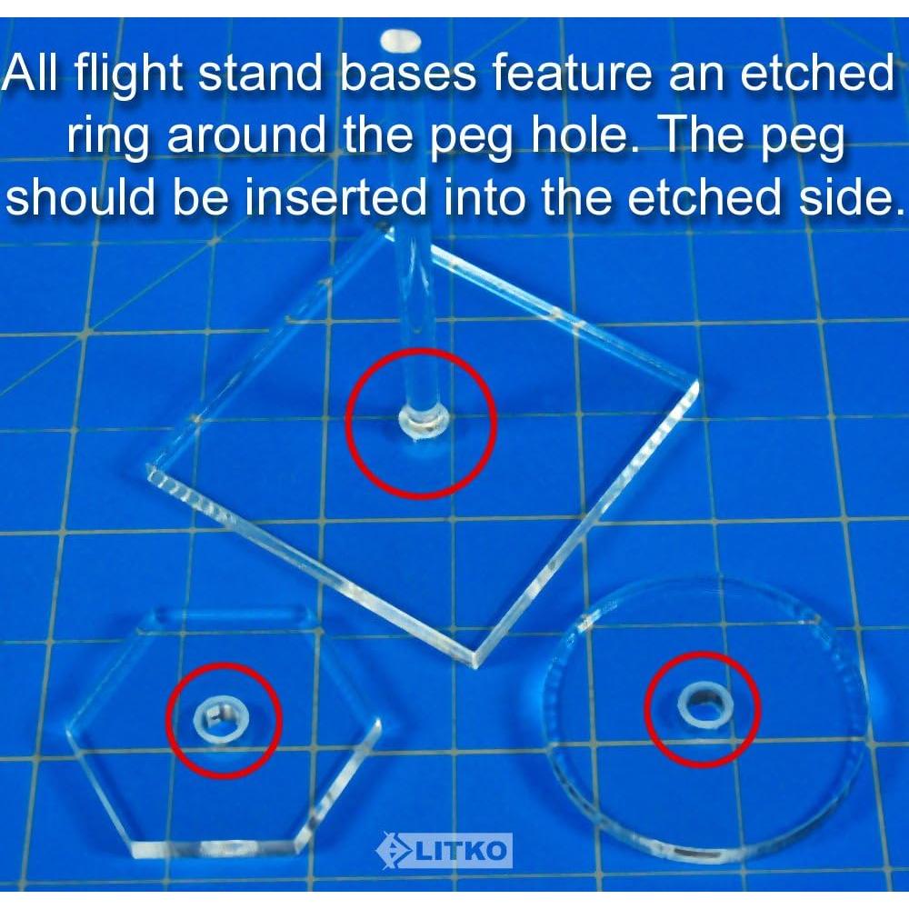 Soportes de Vuelo LITKO 27mm Transparentes - Paquete de 10