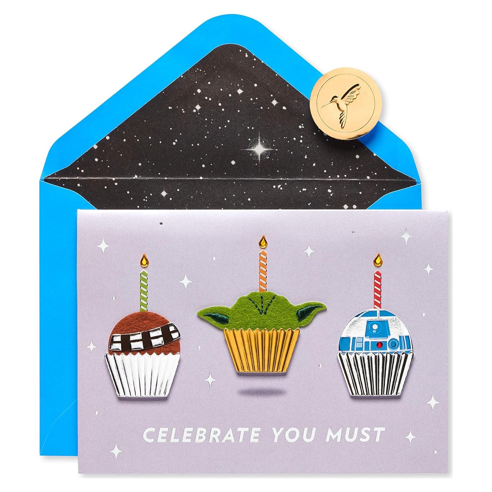 Tarjeta de Cumpleaños Papyrus Star Wars con Cupcakes