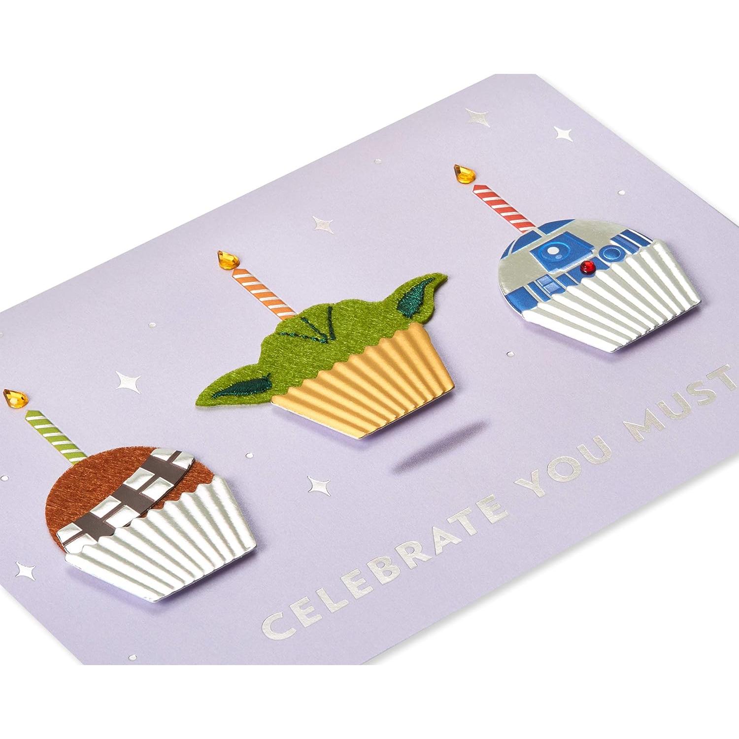 Tarjeta de Cumpleaños Papyrus Star Wars con Cupcakes