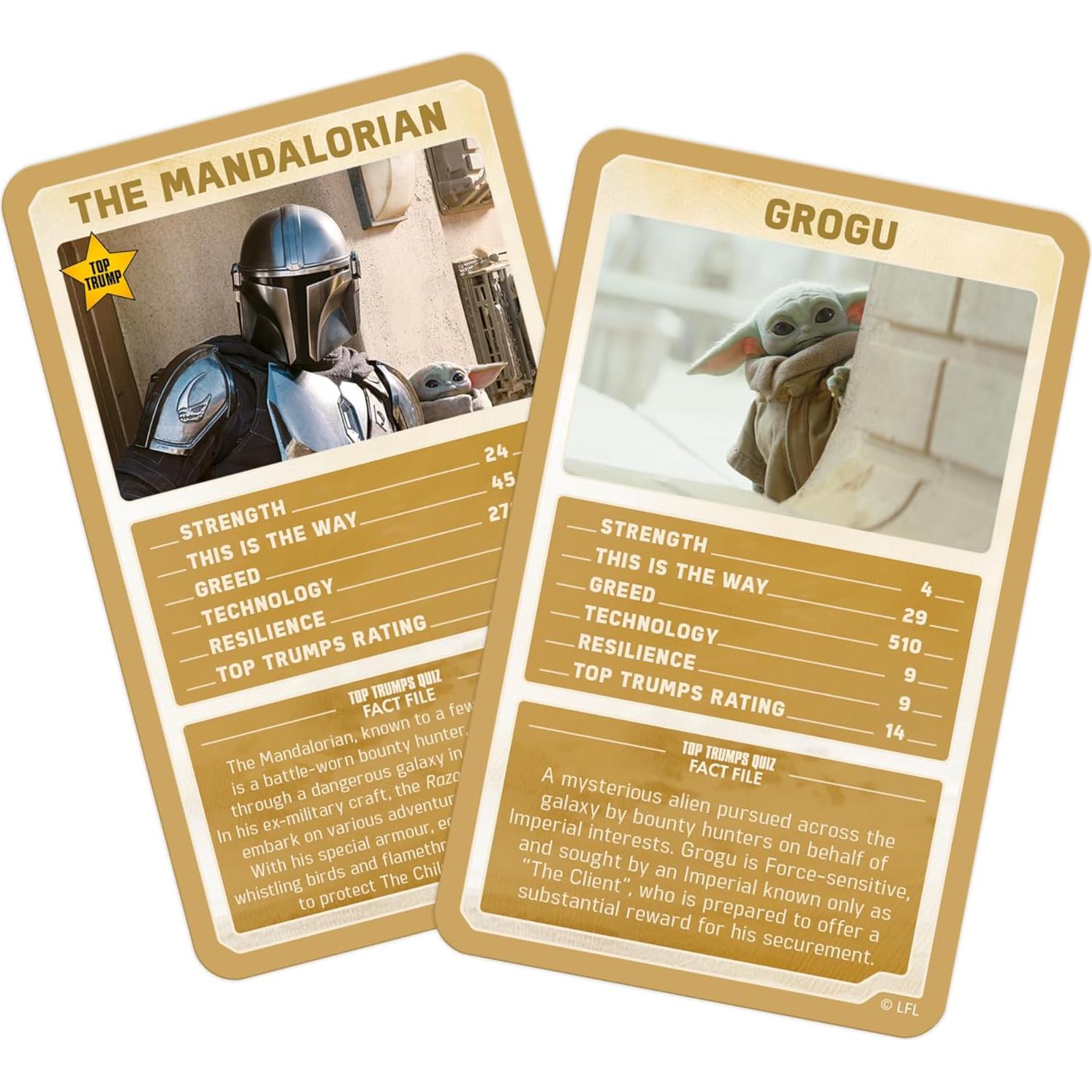 Juego de Cartas Star Wars Mandalorian Top Trumps - 2+ Jugadores