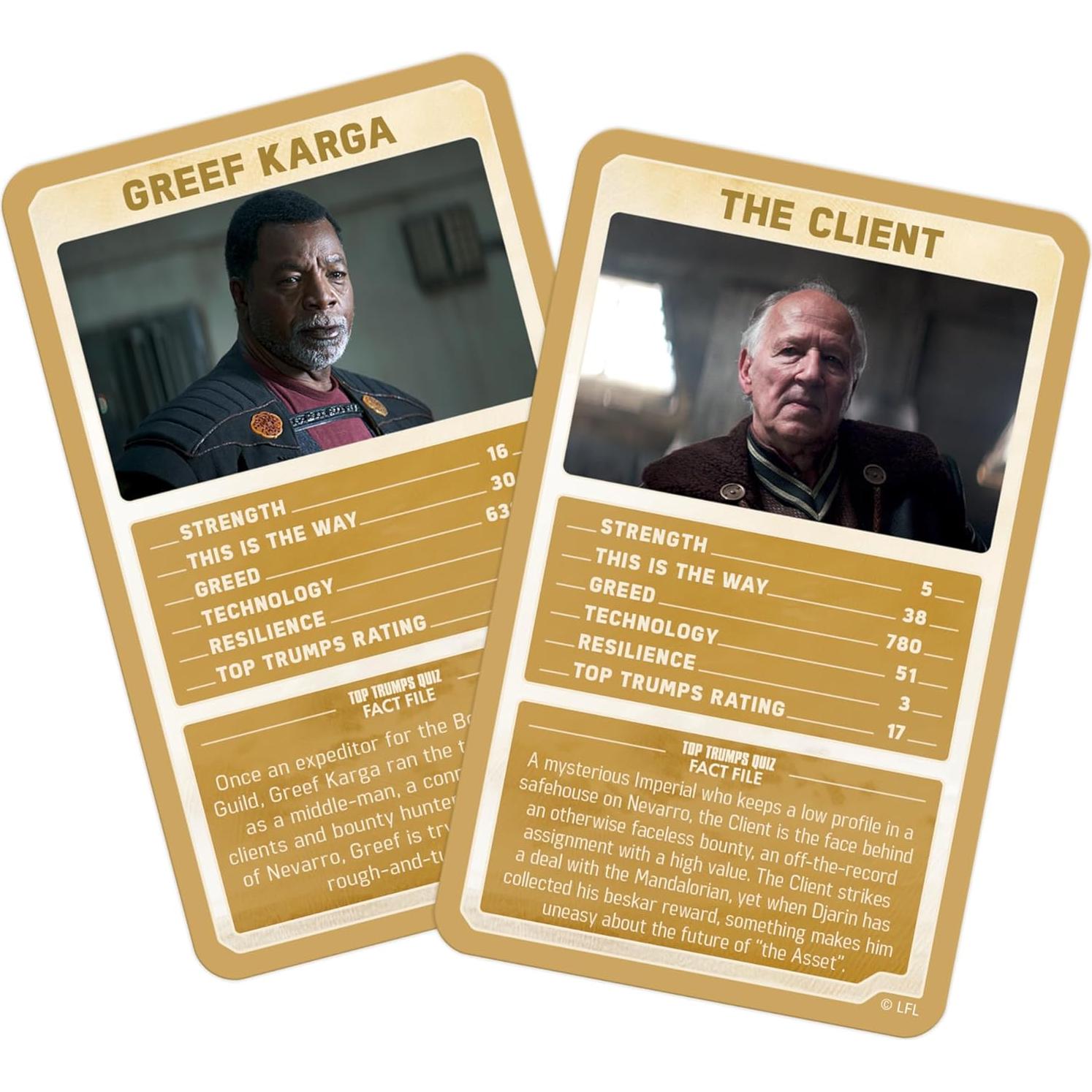 Juego de Cartas Star Wars Mandalorian Top Trumps - 2+ Jugadores