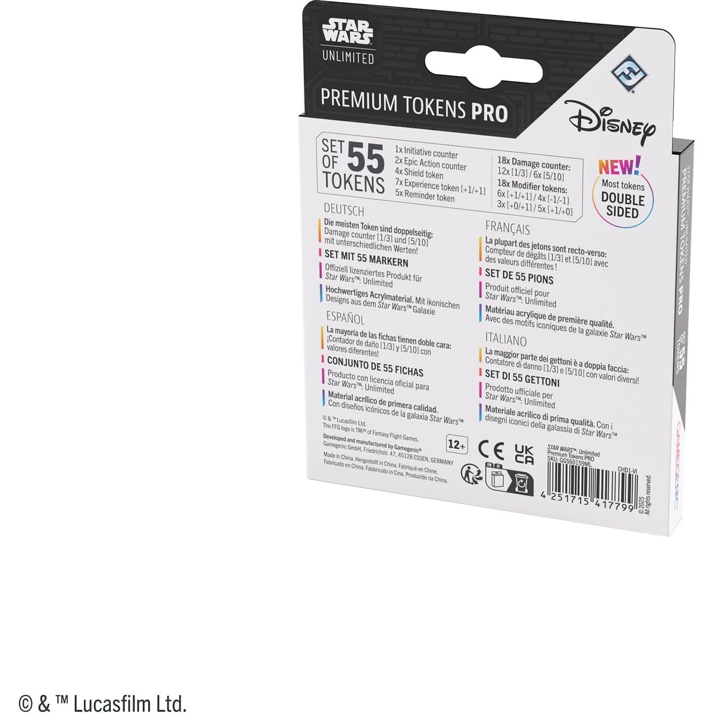 Fichas Acrílicas Premium PRO Star Wars: Ilimitado - 55 Piezas