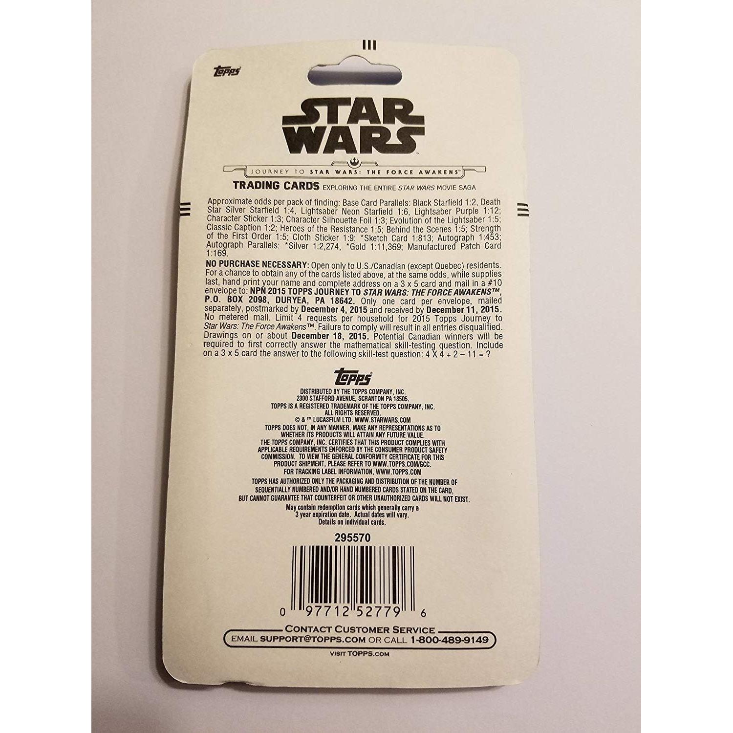 Tarjetas Coleccionables Star Wars Topps 2015 - 2 Paquetes