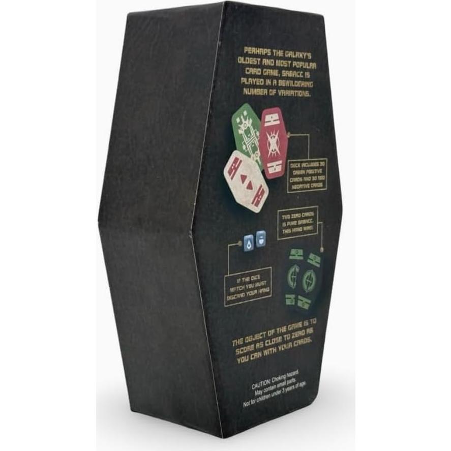 Juego de Cartas Sabacc DTM - 62 Cartas y 2 Dados, 2-8 Jugadores