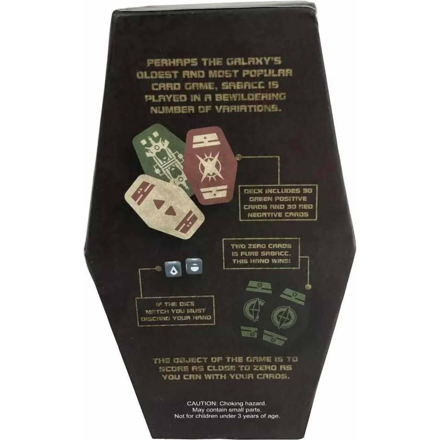 Juego de Cartas Sabacc DTM - 62 Cartas y 2 Dados, 2-8 Jugadores