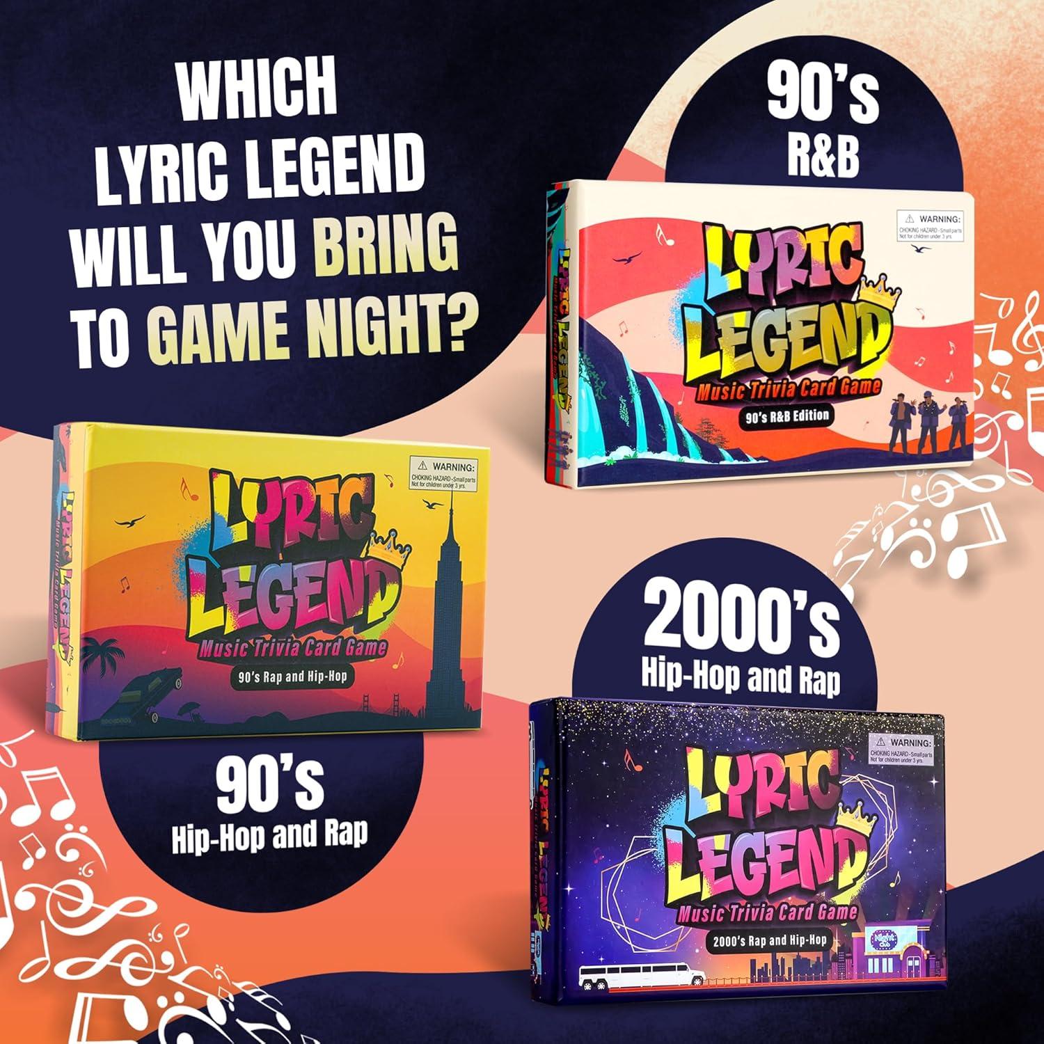 Juego de Trivia R&B de los 90 - Lyric Legend - 3 en 1