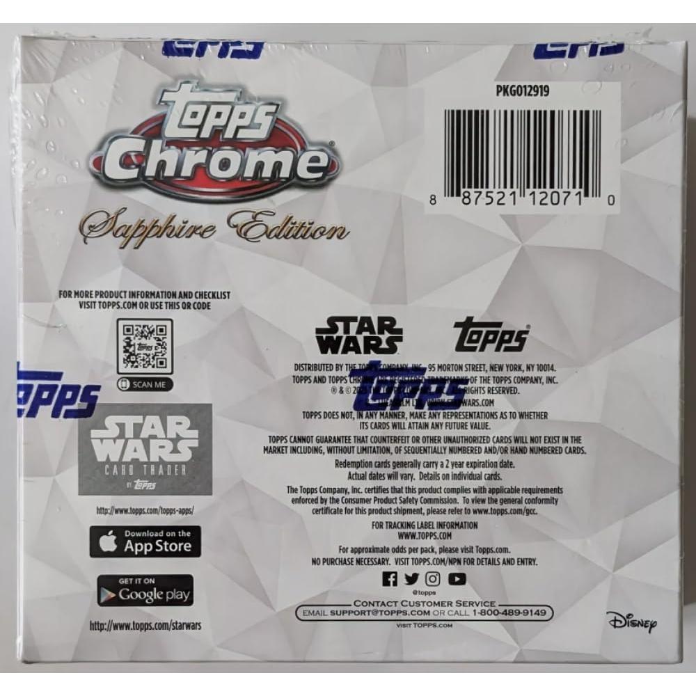 Caja Hobby Topps Chrome Zafiro Star Wars 2023 - 32 Cartas