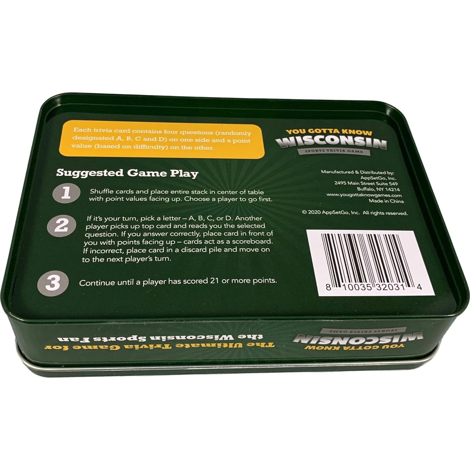 Juego de Trivia Deportiva Wisconsin - AppSetGo, 500 Preguntas