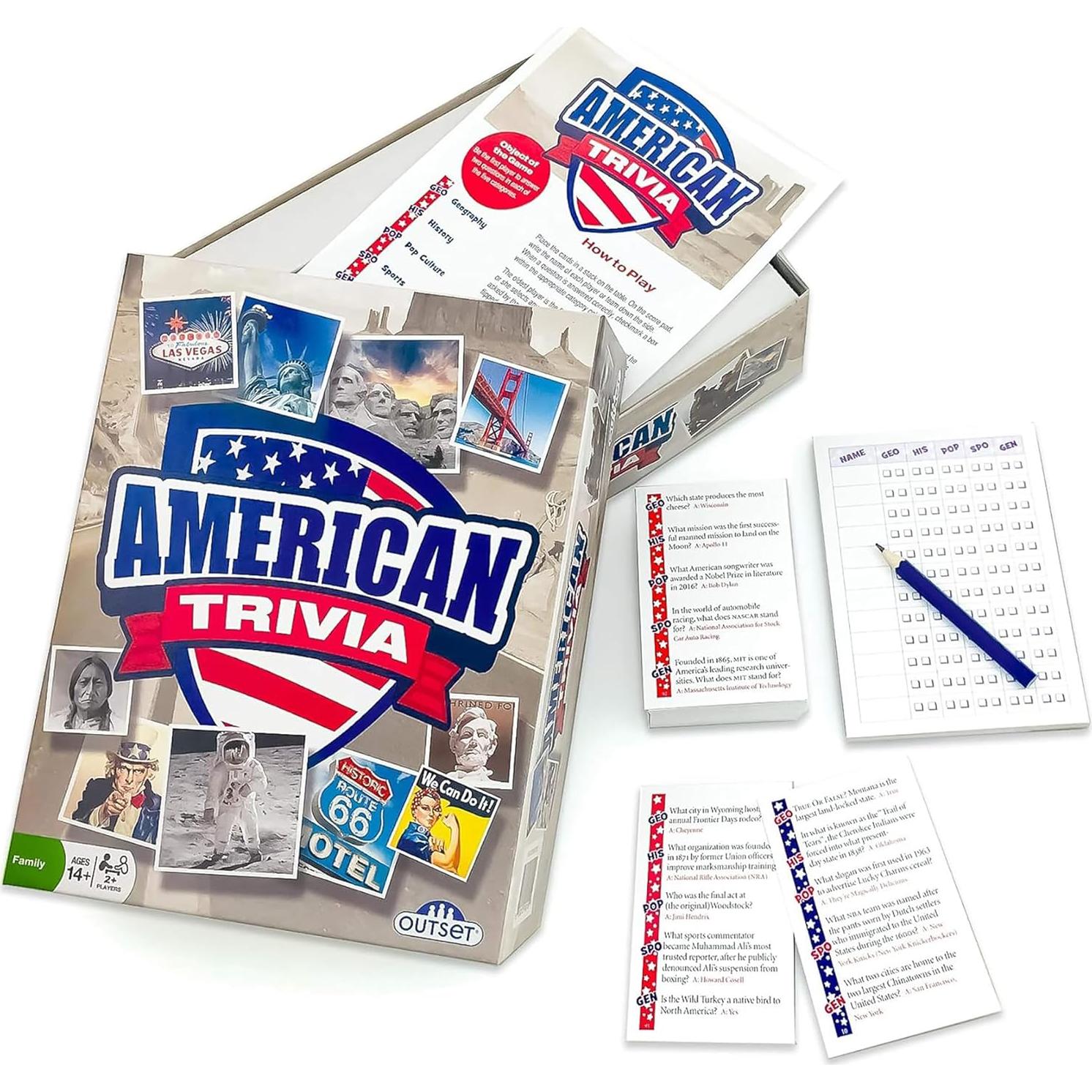 Juego de Trivia Americana Outset Media - 1000 Preguntas 5 Categorías