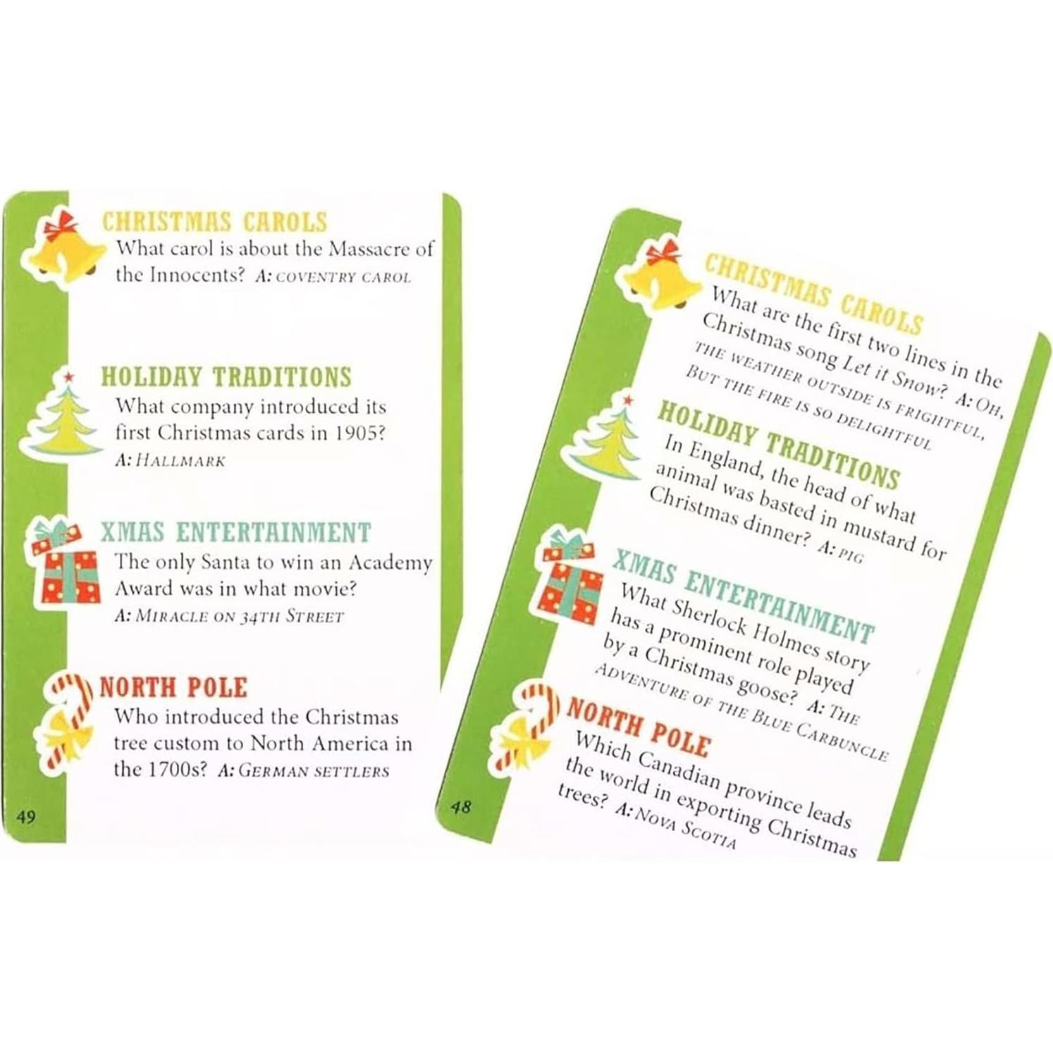 Juego de Trivia Navideña Outset - 220 Tarjetas para 12+ Años