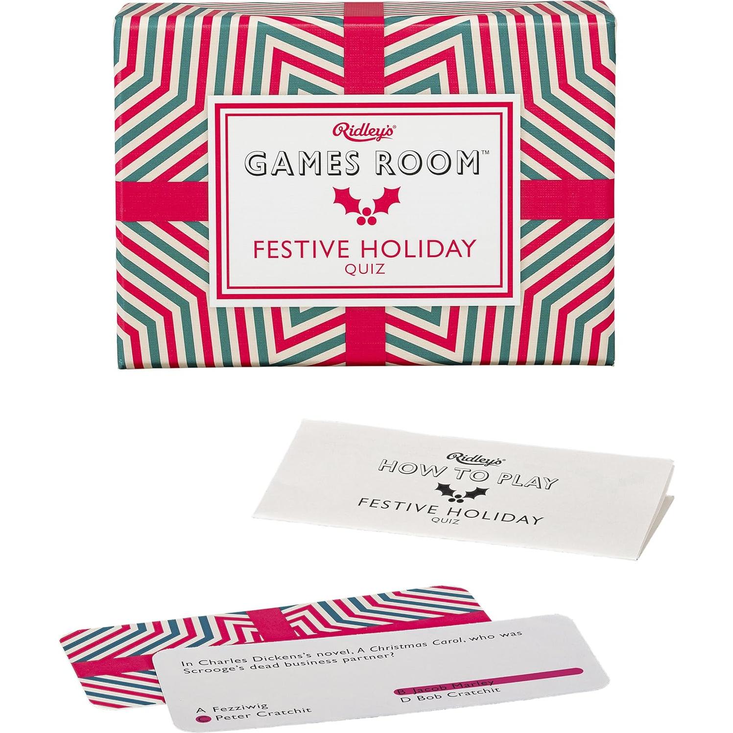 Juego de Cartas de Trivia Festivo Ridley - 140 Preguntas