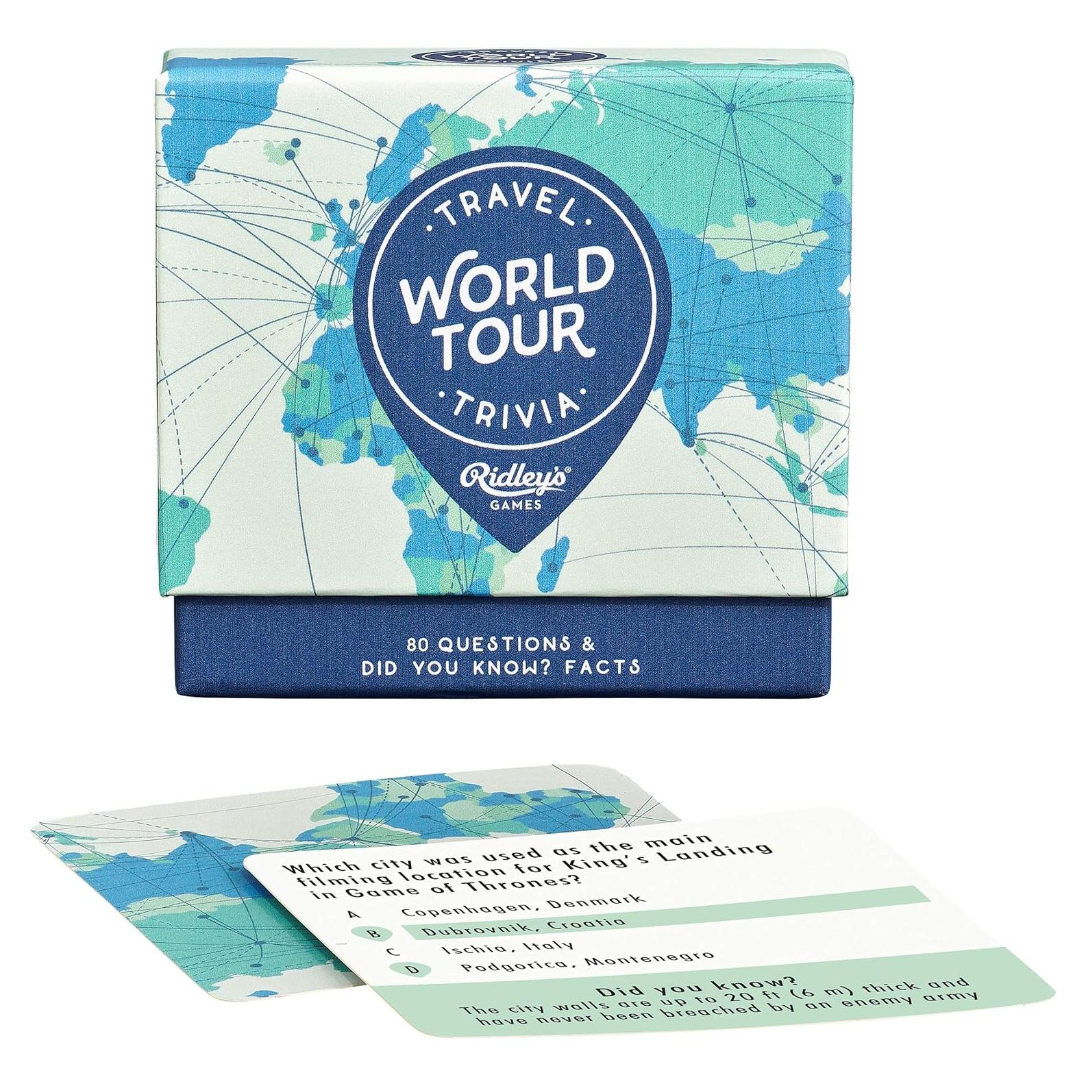 Juego de Trivia de Viaje por el Mundo Ridley - 80 Preguntas