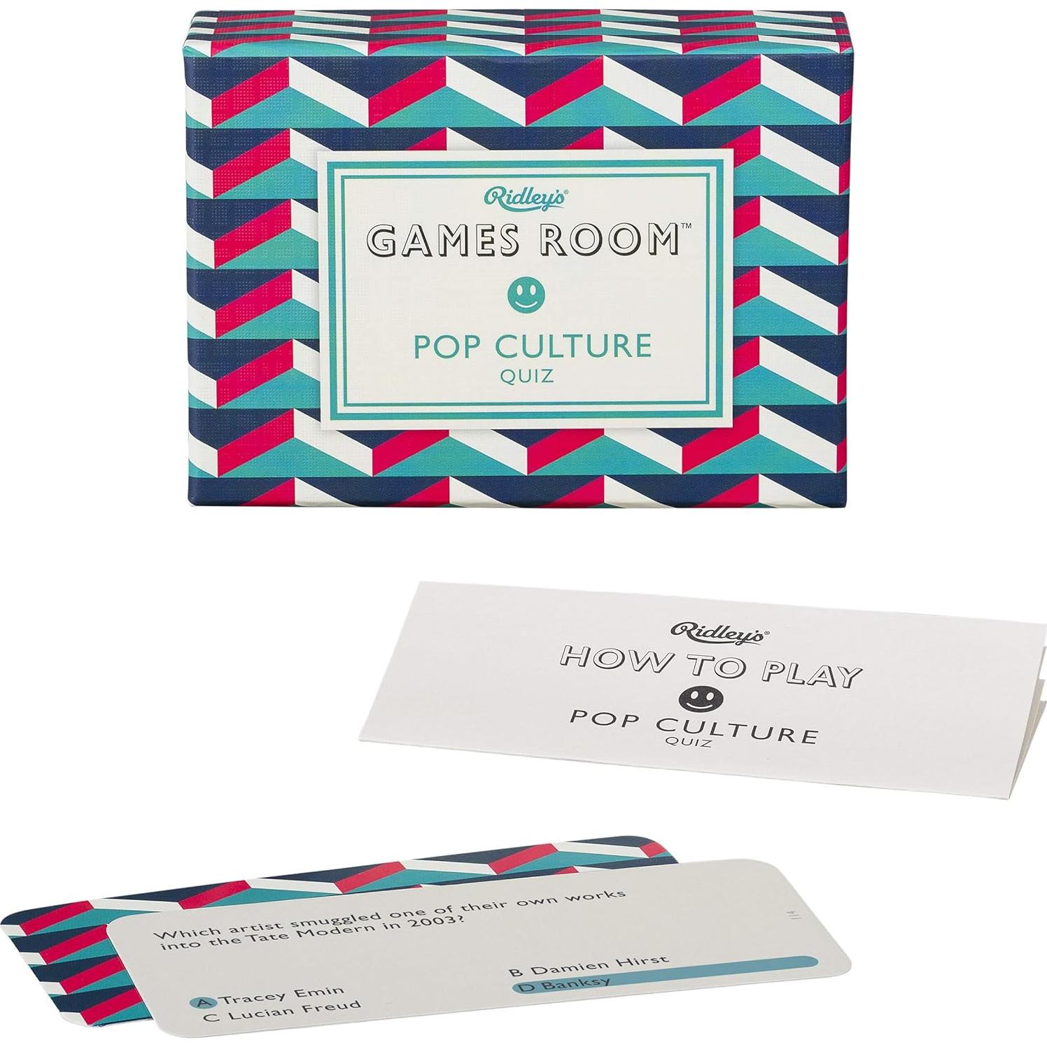 Juego de Trivia de Cultura Pop Ridley - 140 Tarjetas - 2+ Jugadores