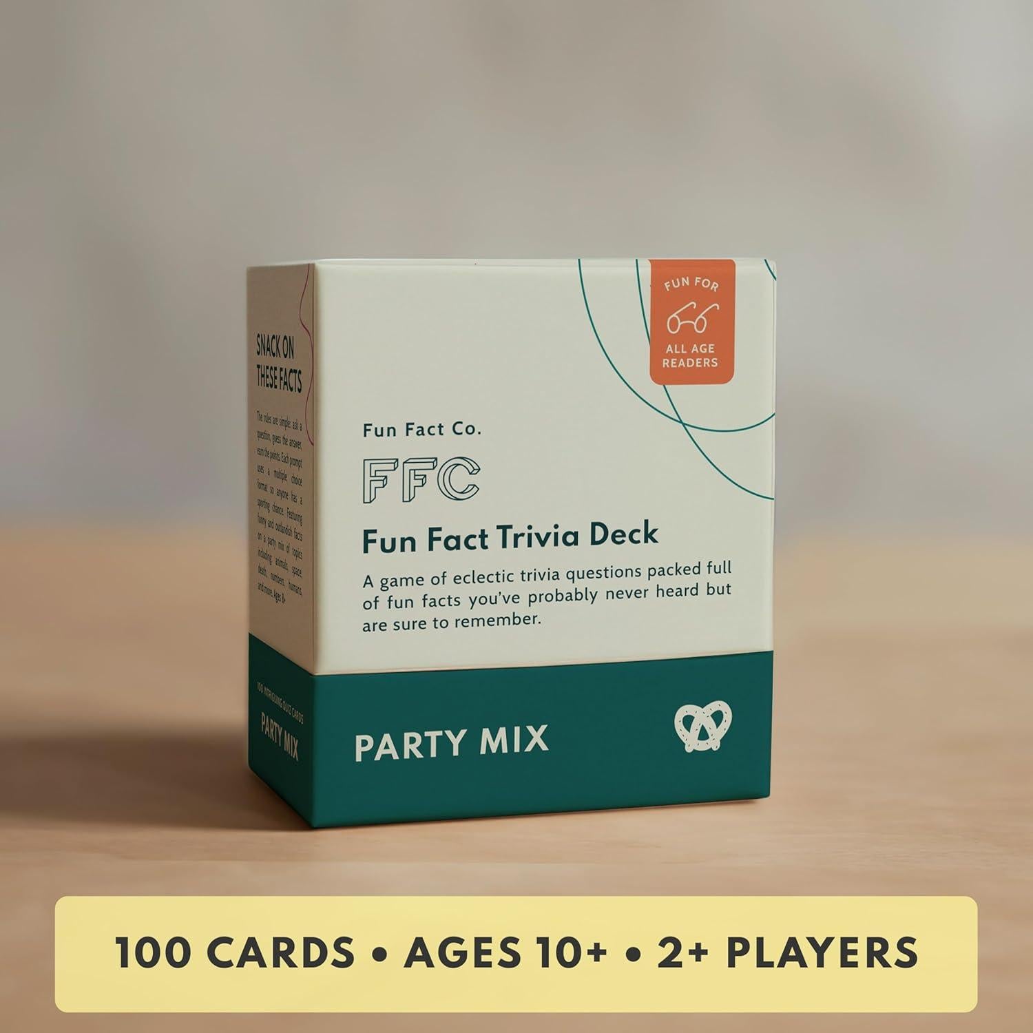 Juego de Cartas de Trivia Divertida Fun Fact - 100 Preguntas