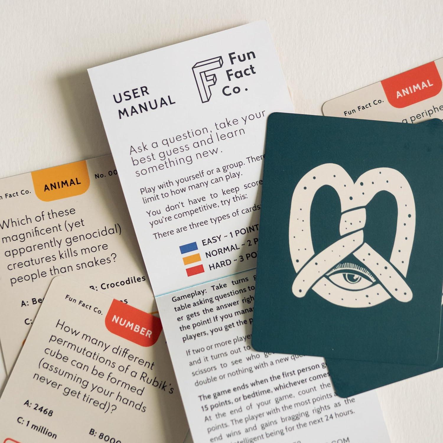 Juego de Cartas de Trivia Divertida Fun Fact - 100 Preguntas