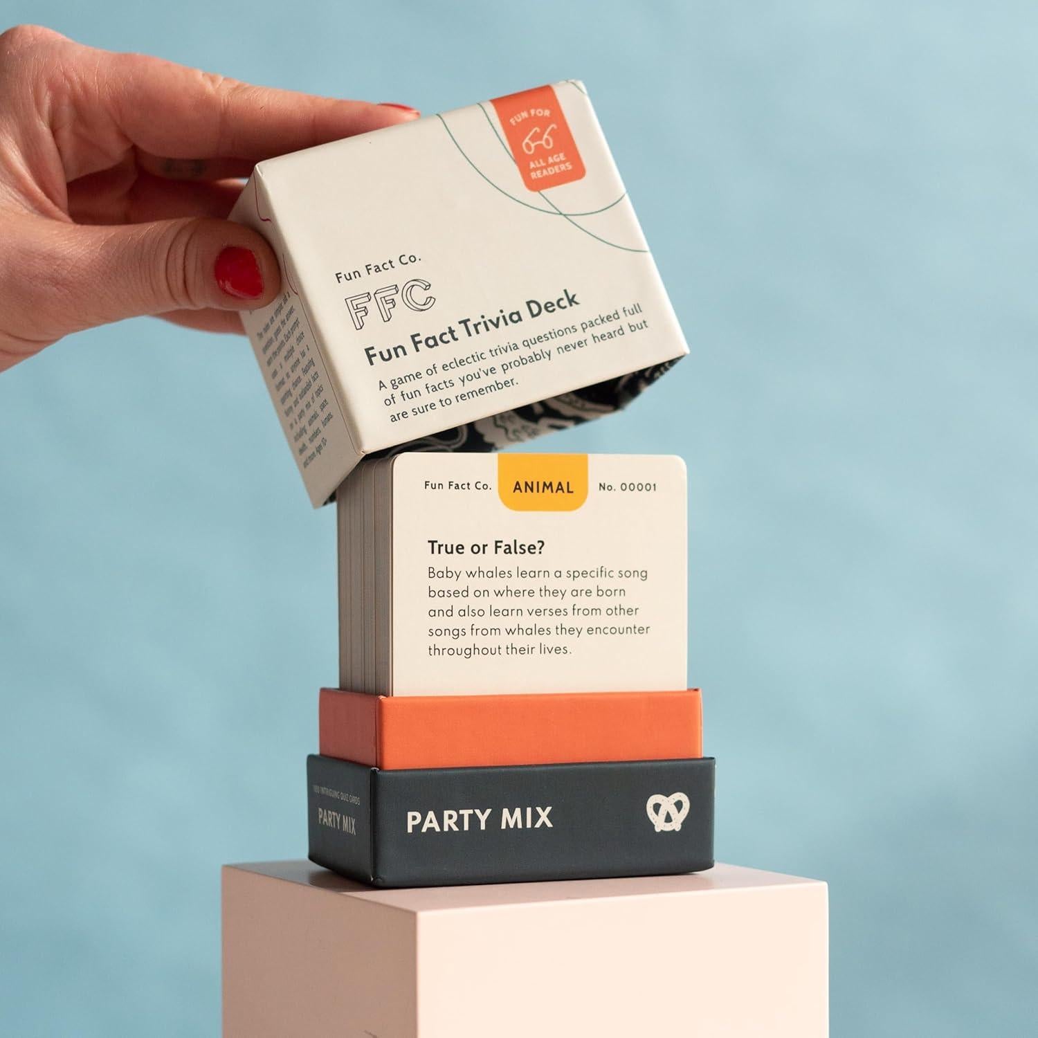 Juego de Cartas de Trivia Divertida Fun Fact - 100 Preguntas