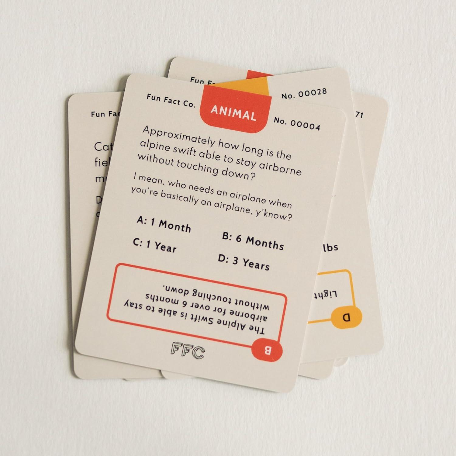 Juego de Cartas de Trivia Divertida Fun Fact - 100 Preguntas