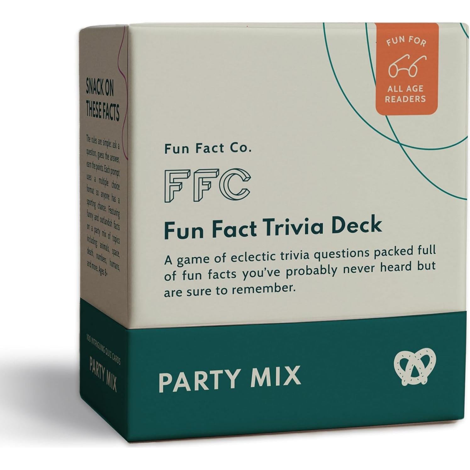 Juego de Cartas de Trivia Divertida Fun Fact - 100 Preguntas