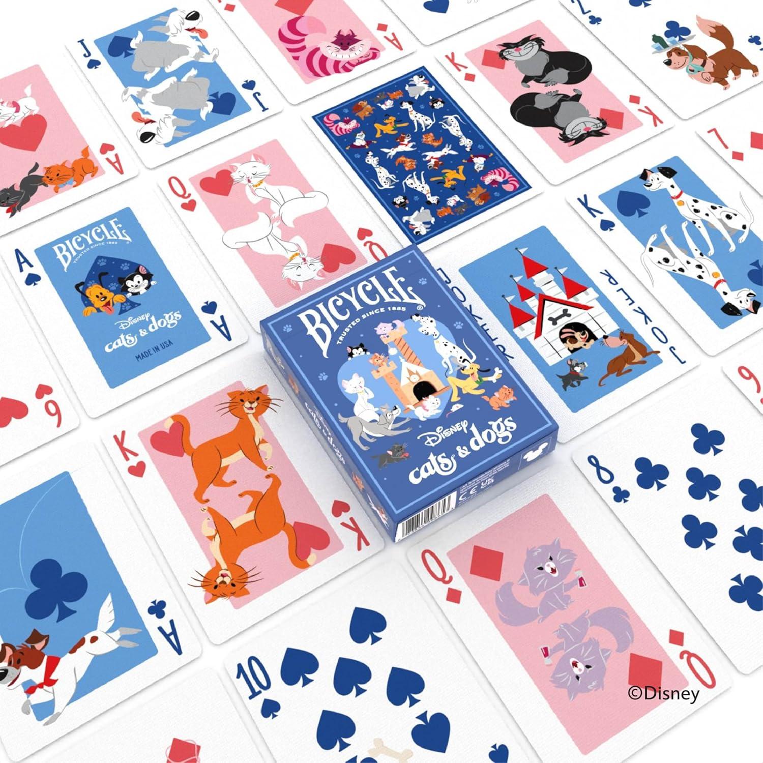 Cartas de Juego Disney Bicycle Gatos y Perros 90.72g