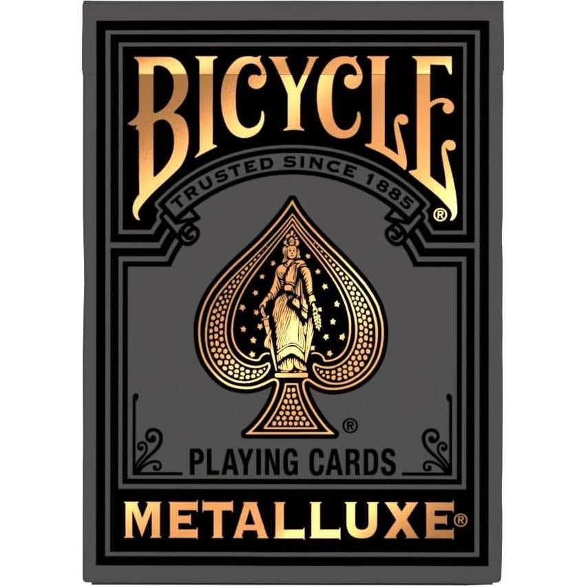 Baraja de Jugar Bicycle Metalluxe Negra y Dorada - Premium