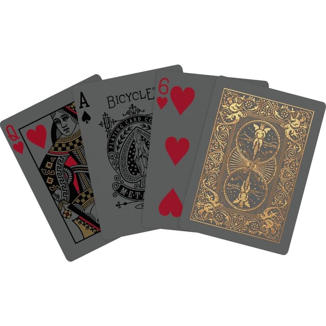 Baraja de Jugar Bicycle Metalluxe Negra y Dorada - Premium