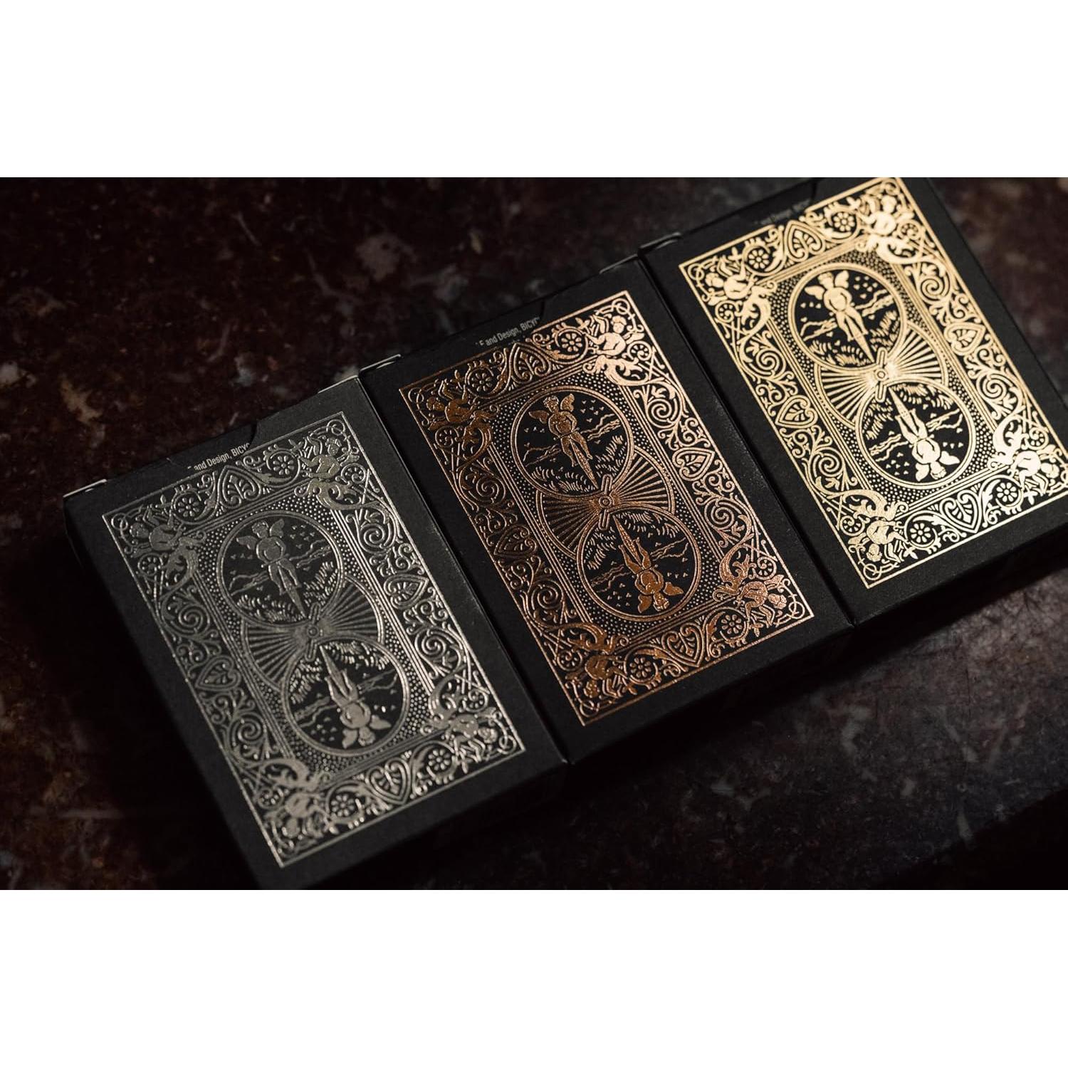 Baraja de Jugar Bicycle Metalluxe Negra y Dorada - Premium