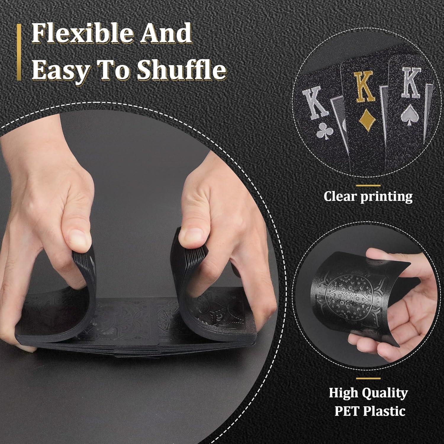 Baraja de Cartas de Póker Impermeables Wkchxd - 52 Cartas