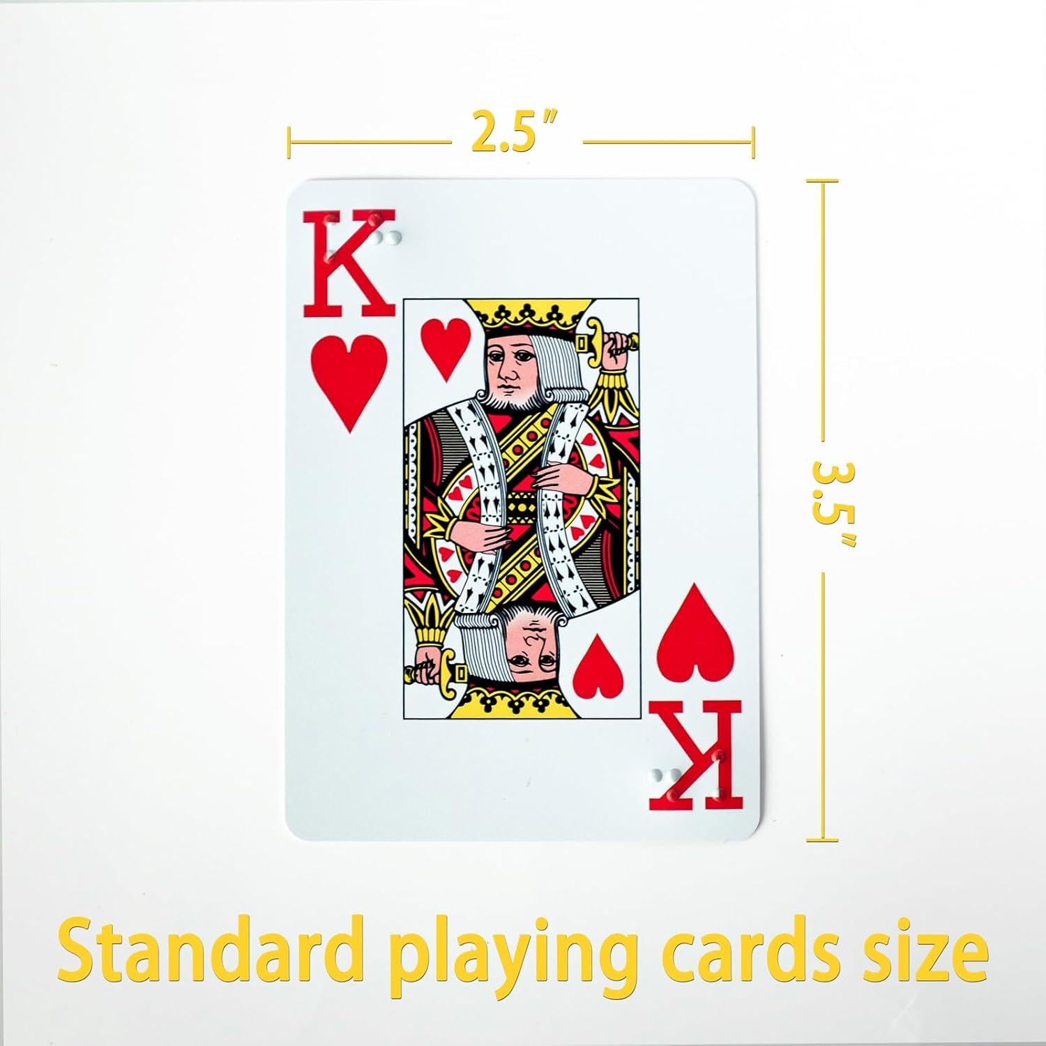 Cartas de Juego Braille Jakilee para Ciegos - Plástico Duradero