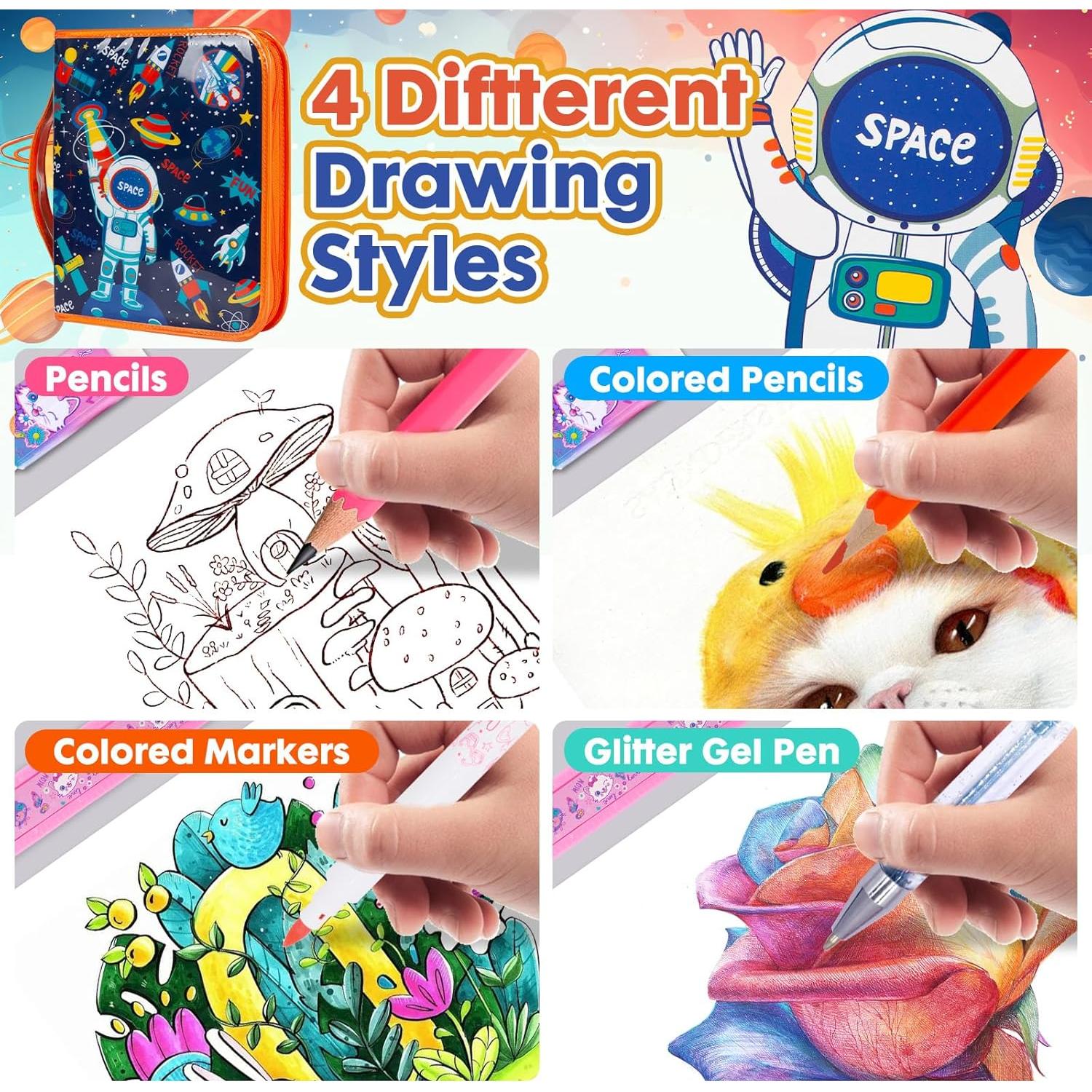 Kit de Arte para Colorear YOYTOO - 36 Piezas Espaciales