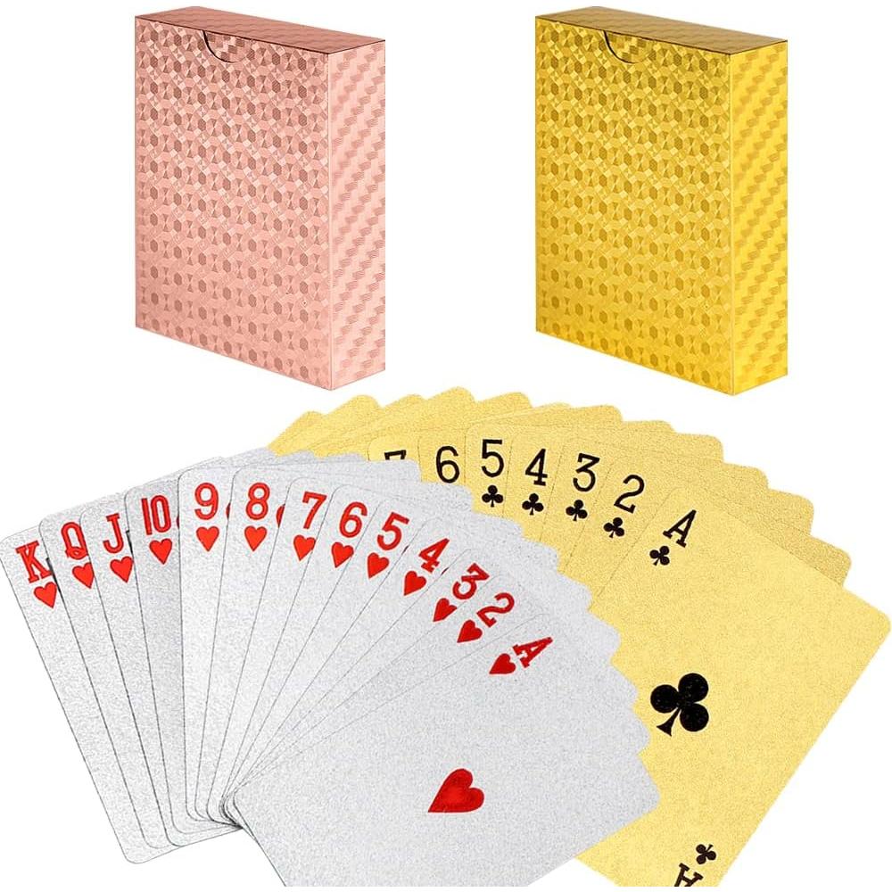 4 Barajas de Cartas de Juego Impermeables Tkocisa 8.7x5.7cm